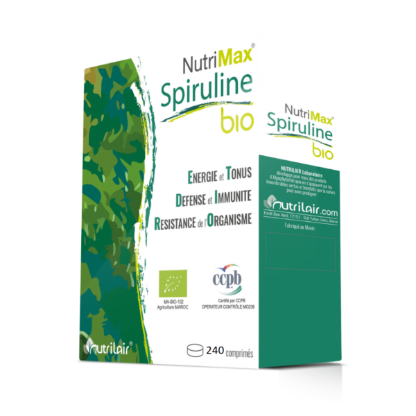 Nutrimax organic spirulina 240 tablets.